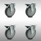 Service Caster 6 Inch SS Thermoplastic Rubber Swivel Top Plate Caster Set with Brake SCC SCC-SS20S614-TPRB-TLB-4 - alternate 1